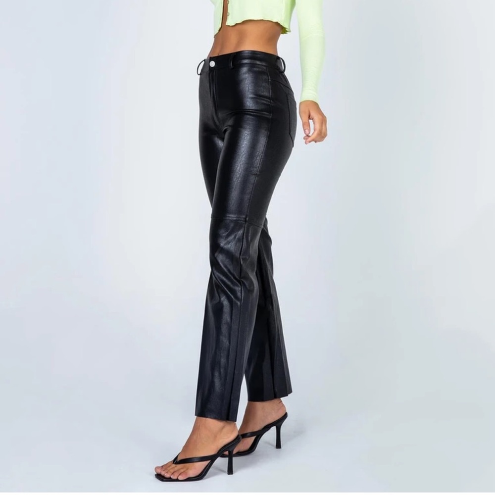 Princess Polly black leather pants